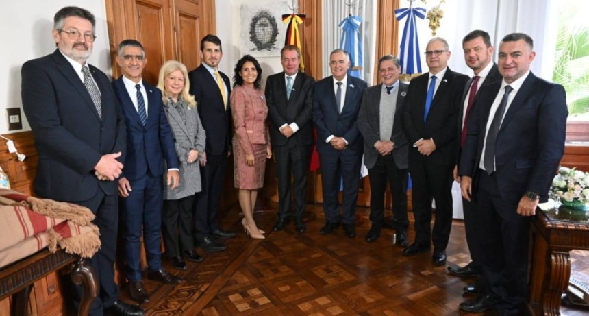 Jaldo recibi&oacute; a los embajadores de Alemania e Israel en el marco del Simposio Internacional por los Juicios de N&uacute;remberg